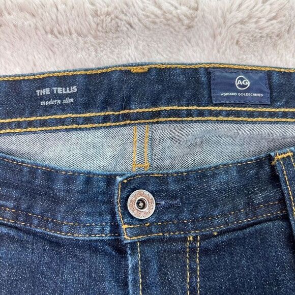 AG Adriano Goldschmied Tellis Jeans Mens 36x28 Hemmed Modern Slim Stretch Denim - Picture 2 of 9